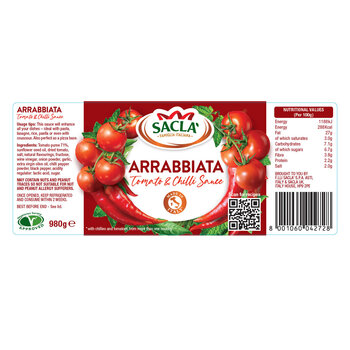 Sacla Arrabbiata Sauce, 980g