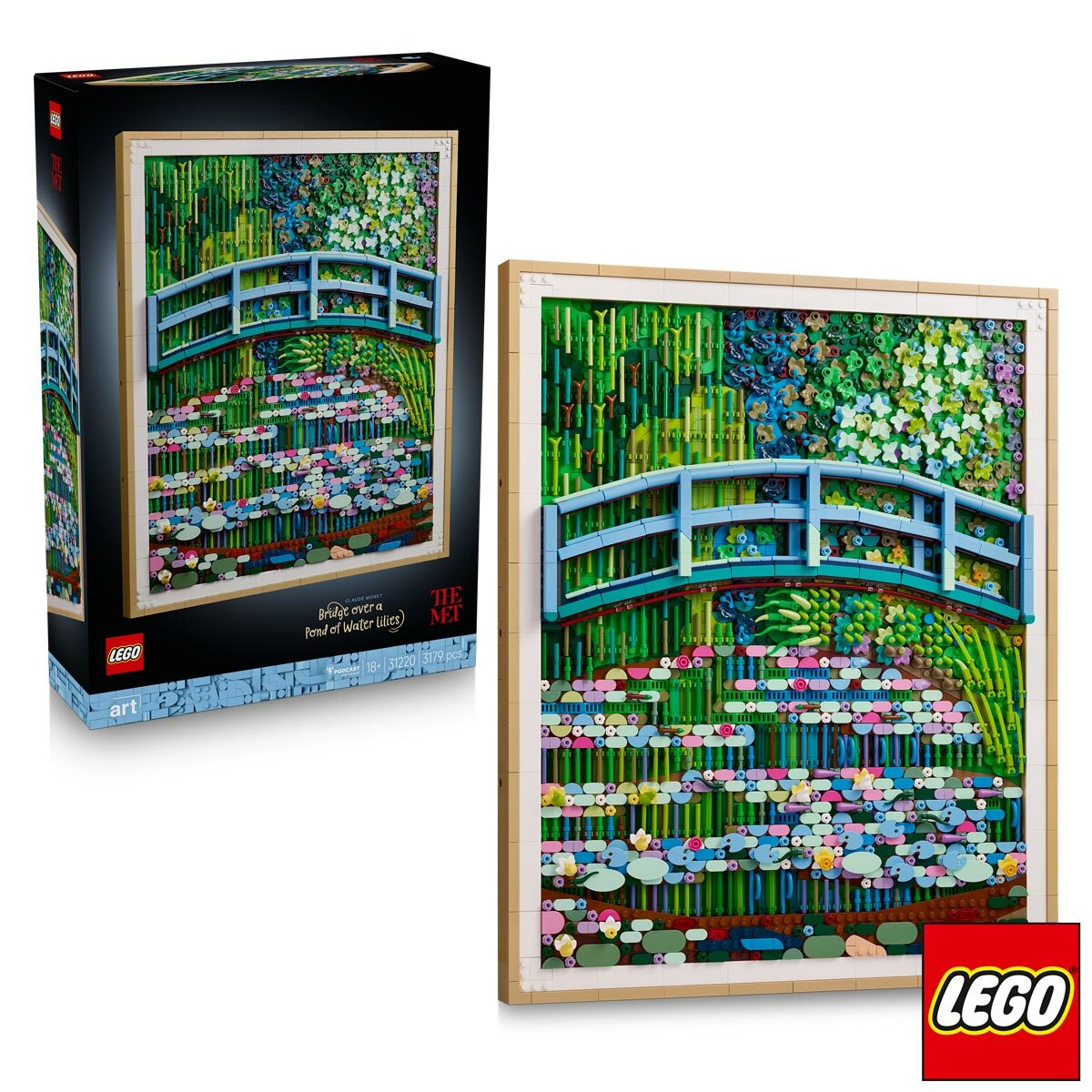 LEGO Art Claude Monet - Bridge over a Pond of Water Lilies - Model 31220 (18+ Years)