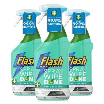 Flash Spray Wipe Done Apple Blossom, 3 x 800ml