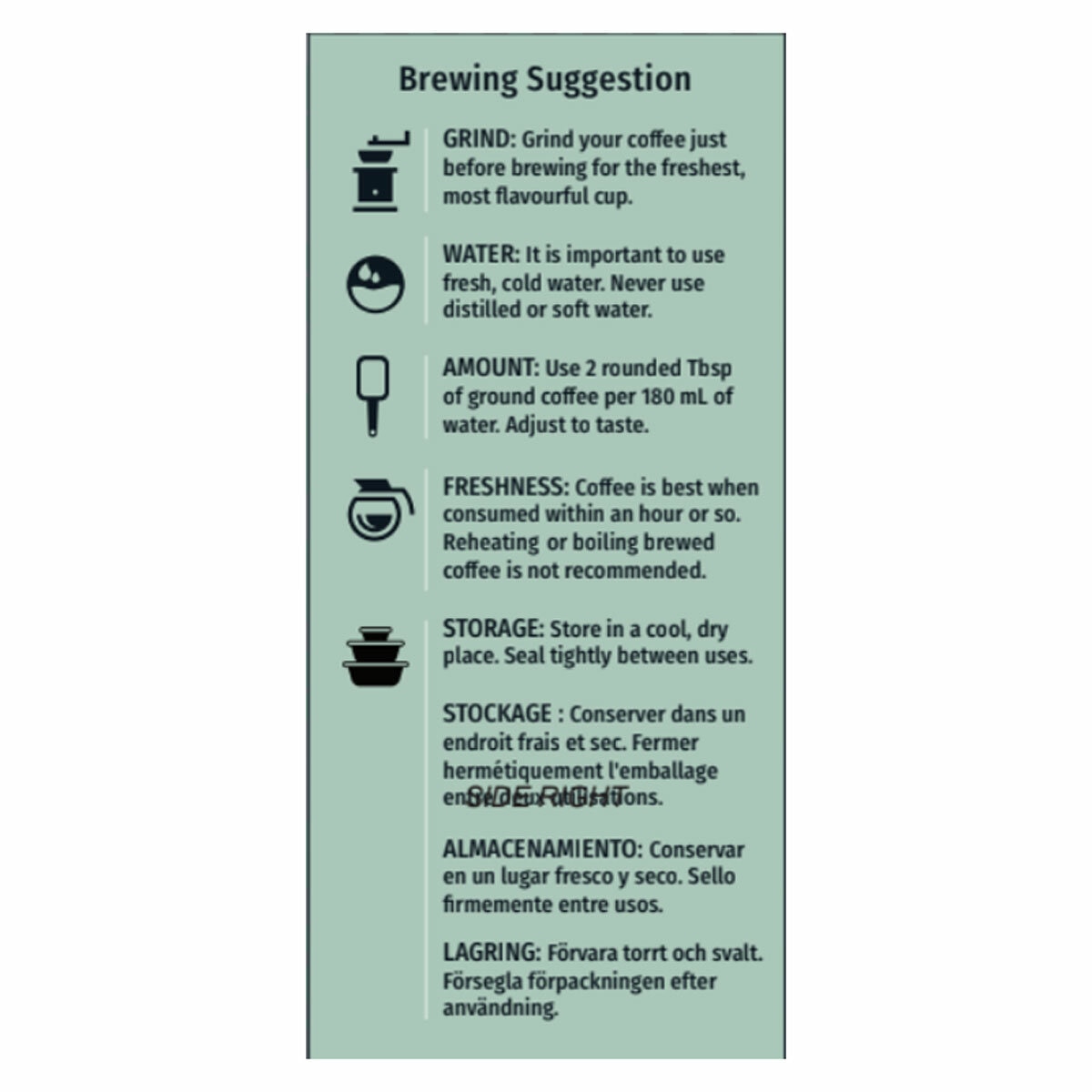 Ingredients and nutritional info