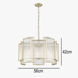 Dimensions Impex Chicago 5 Light Ceiling Pendant In Matt Gold