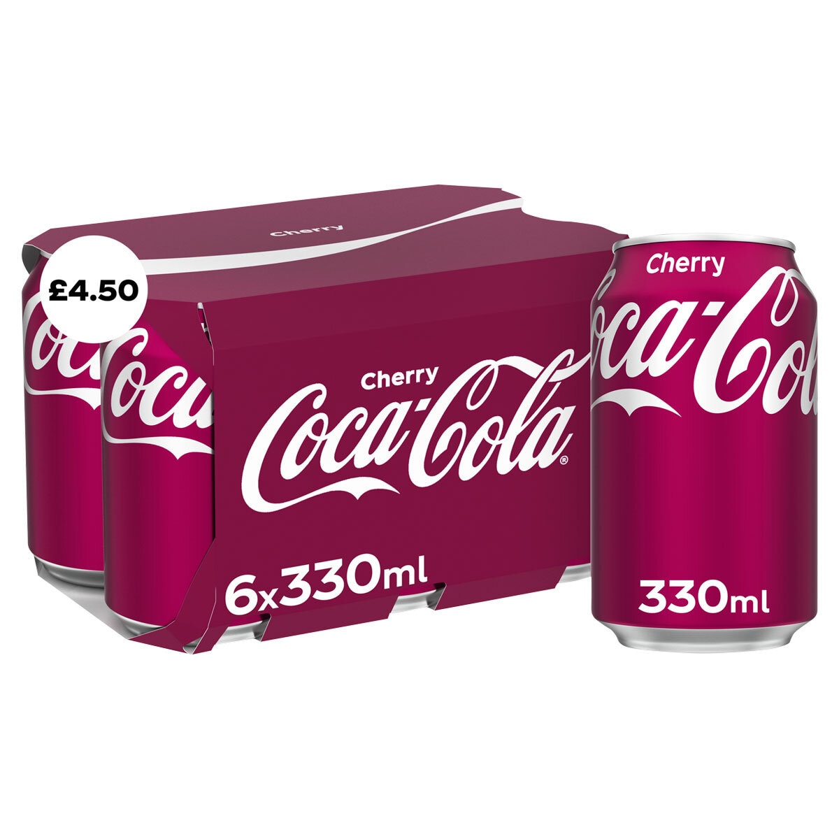 Coca Cola Cherry PMP £4.50, 6 x 330ml