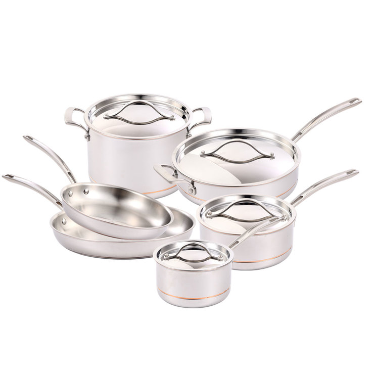 Kirkland Signature Stainless Steel 10 Piece Cookware Set | Costco UK Kirkland Signature Stainless Steel Pots And Pans