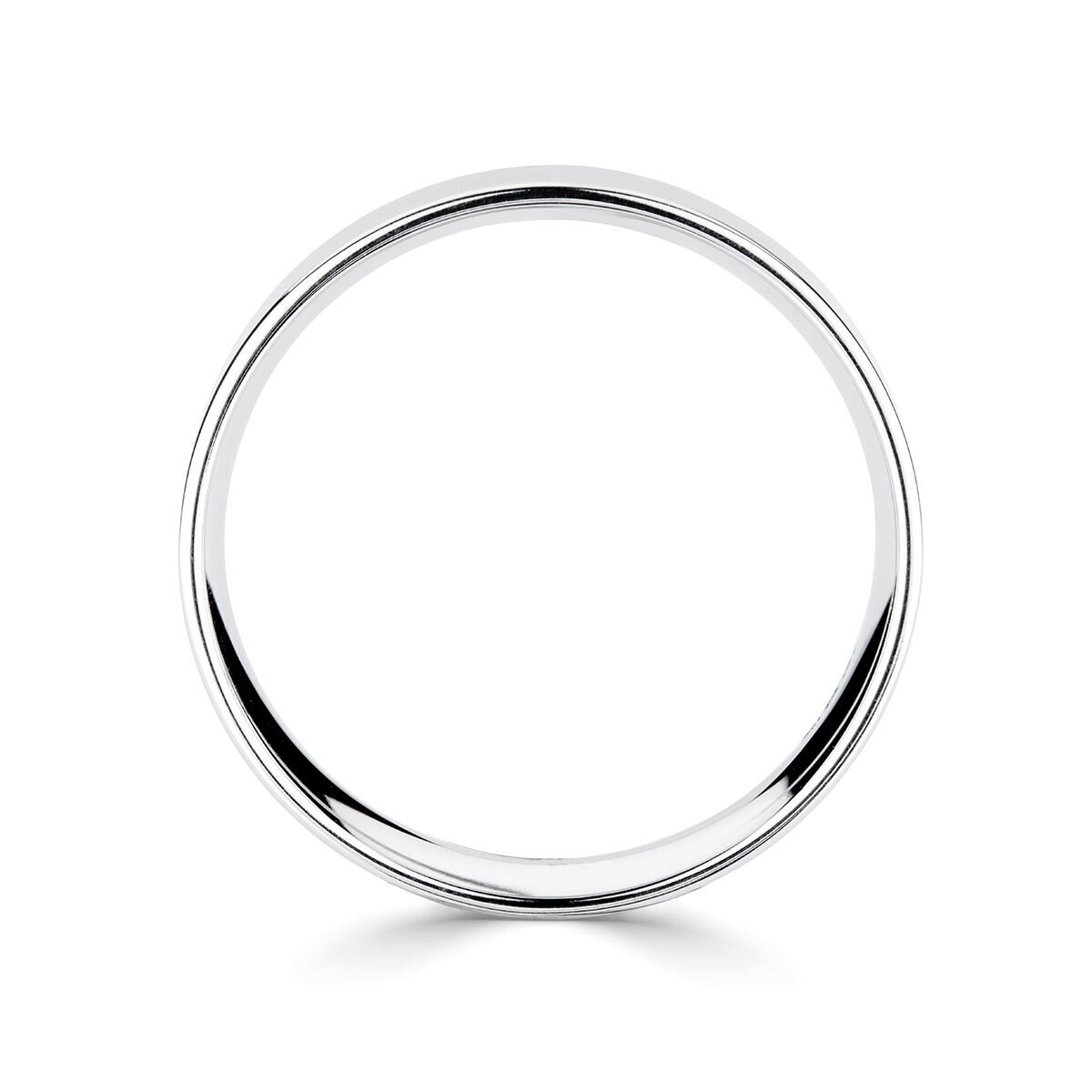 5.0mm Basic Light Court Wedding band. Platinum