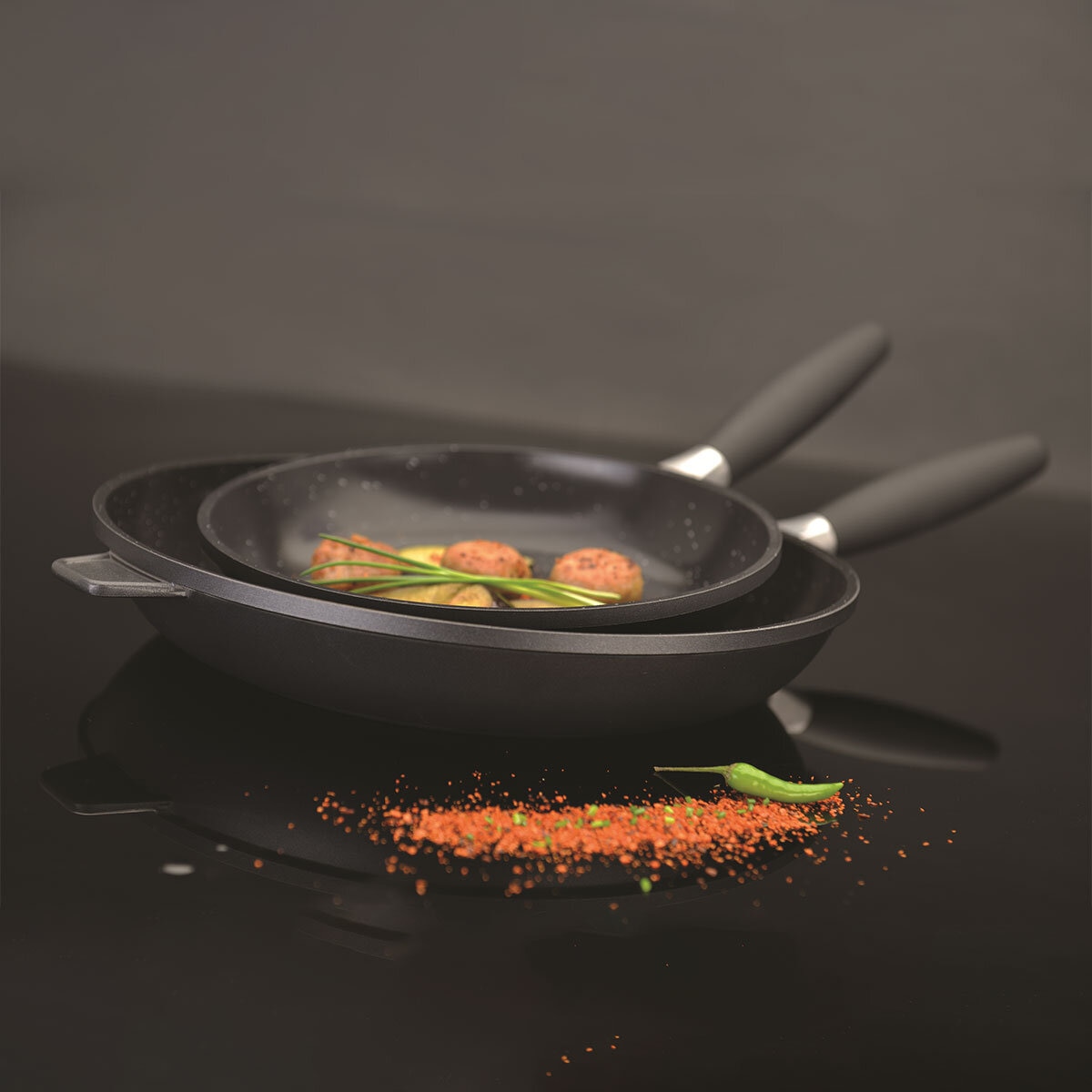 BergHOFF Eurocast Non-Stick Frying Pans, 3 Piece Set