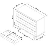 Bentley Designs Tivoli 3 Drawer Chest of Drawers.