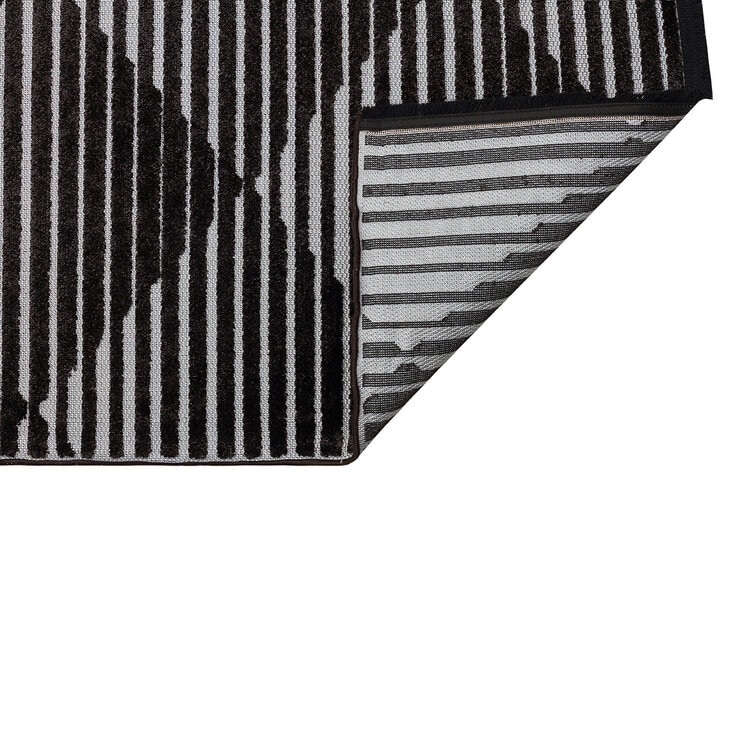 Concept Looms Jazz Black Indoor Outdoor Rug, in 2 Sizes