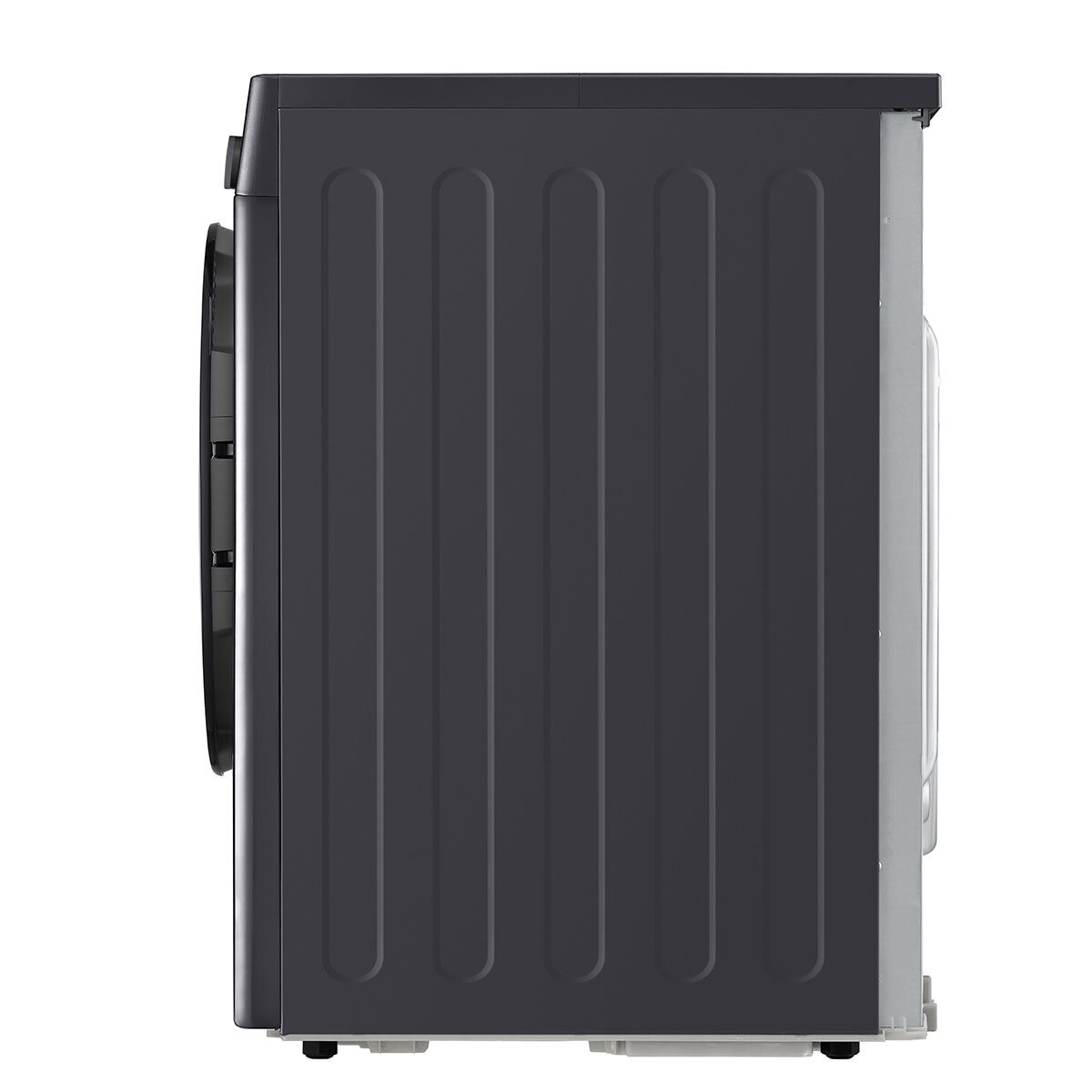 Side view LG FDV709GN WiFi-enabled 9kg Heat Pump Dryer, A++ Rated in White