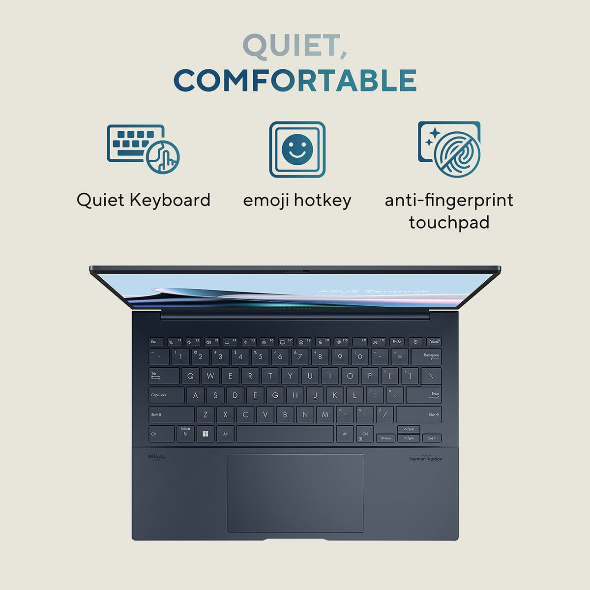 ASUS Zenbook, Intel Core Ultra 7, 16GB RAM, 1TB SSD, 14 Inch OLED Laptop, UX3405CA-QL104W