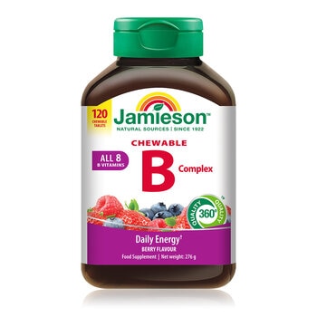 Jamieson Chewable B Complex, Berry Bliss 120 Count Jamieson Chewable B Complex, Berry Bliss 120 Count