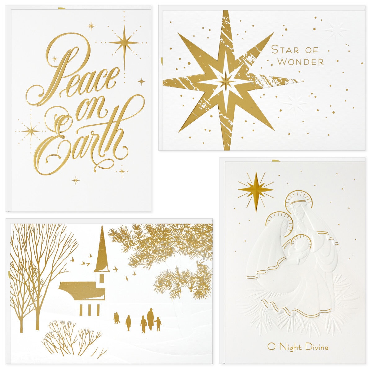 Hallmark Hand Crafted Christmas Card Assortment: Peace On Earth - 40 Pack