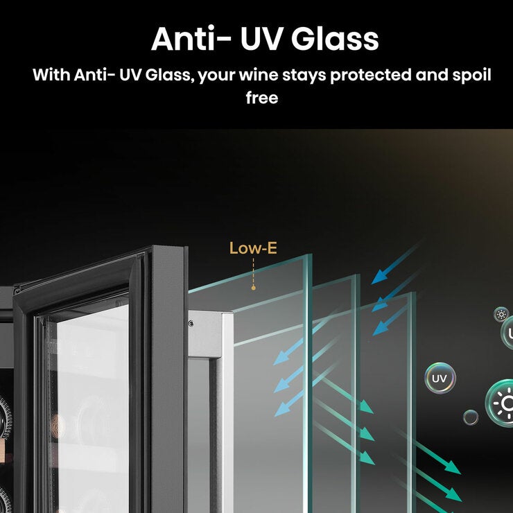 Hisense RW058B3ABGF, 19 Bottle Freestanding, Single Zone Wine Cooler, G Rated in Black Hisense RW058B3ABGF, 19 Bottle Freestanding, Single Zone Wine Cooler, G Rated in Black
