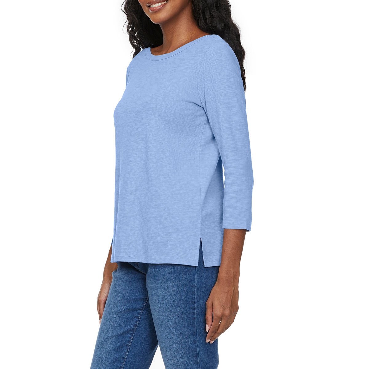 Kirkland Signature Ladies Boatneck Tee in Blue
