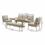Bramblecrest Wisely 5 Piece Deep Seating Patio Set with Height Adjustable Table