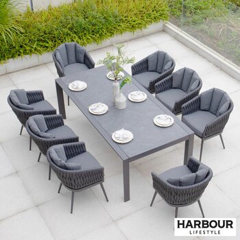 Harbour Lifestyle Palma 9 Piece Extending Dining Set