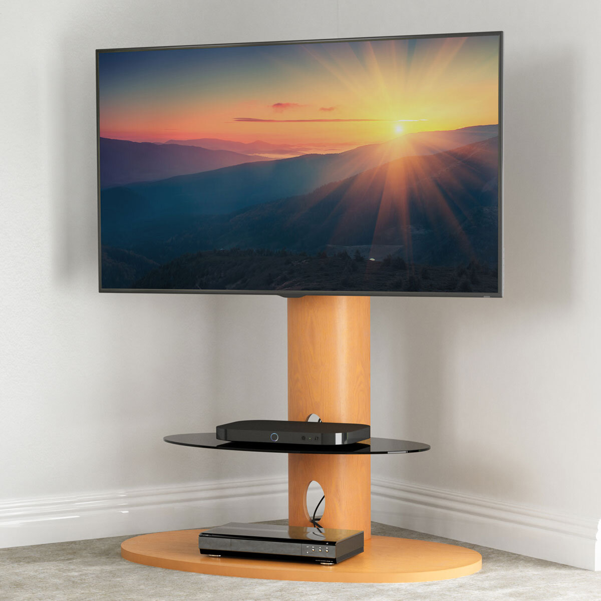 AVF Chepstow 930 TV Stand for TVs up to 65", Oak Costco UK