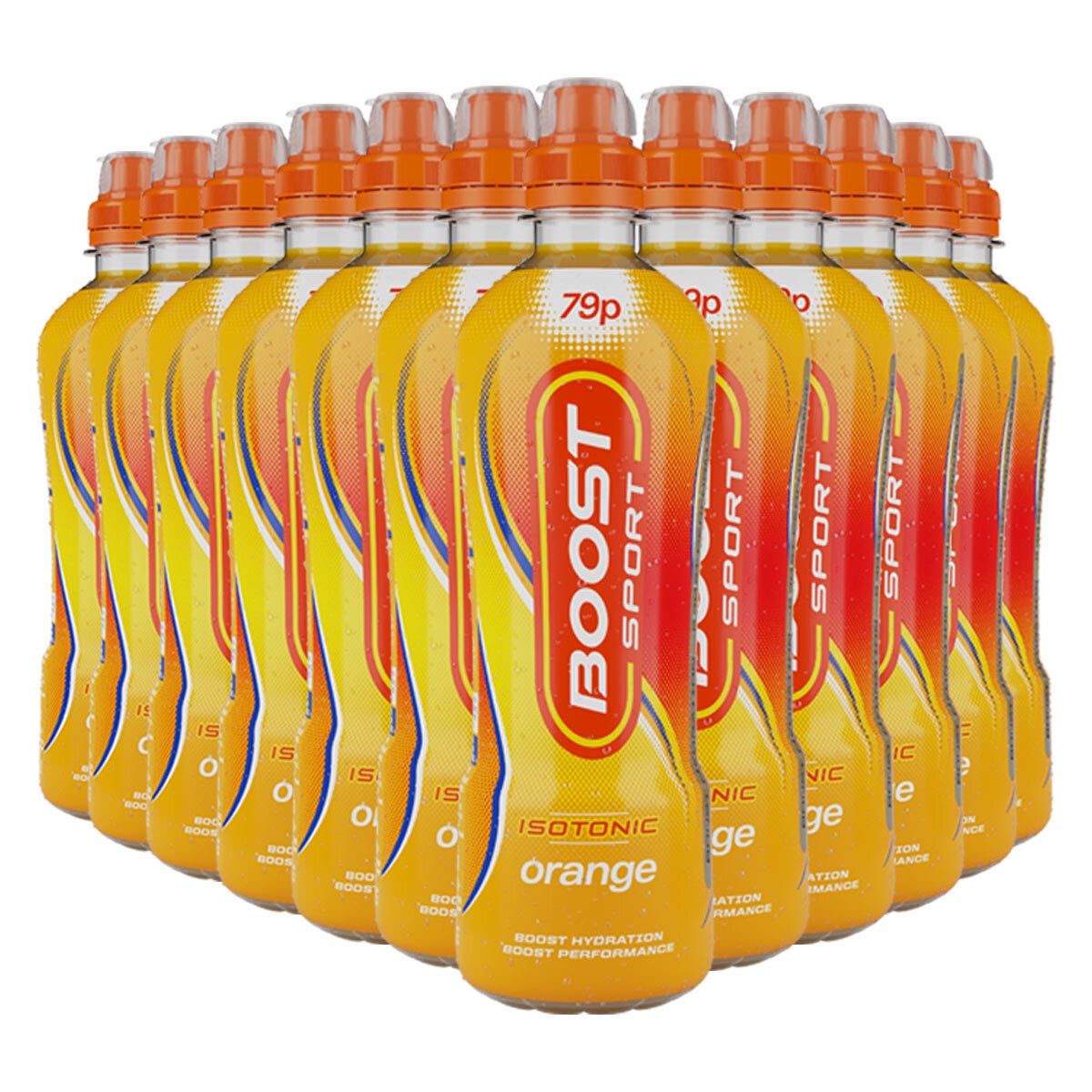 Boost Sport Isotonic Orange PMP 79p, 12 x 500ml