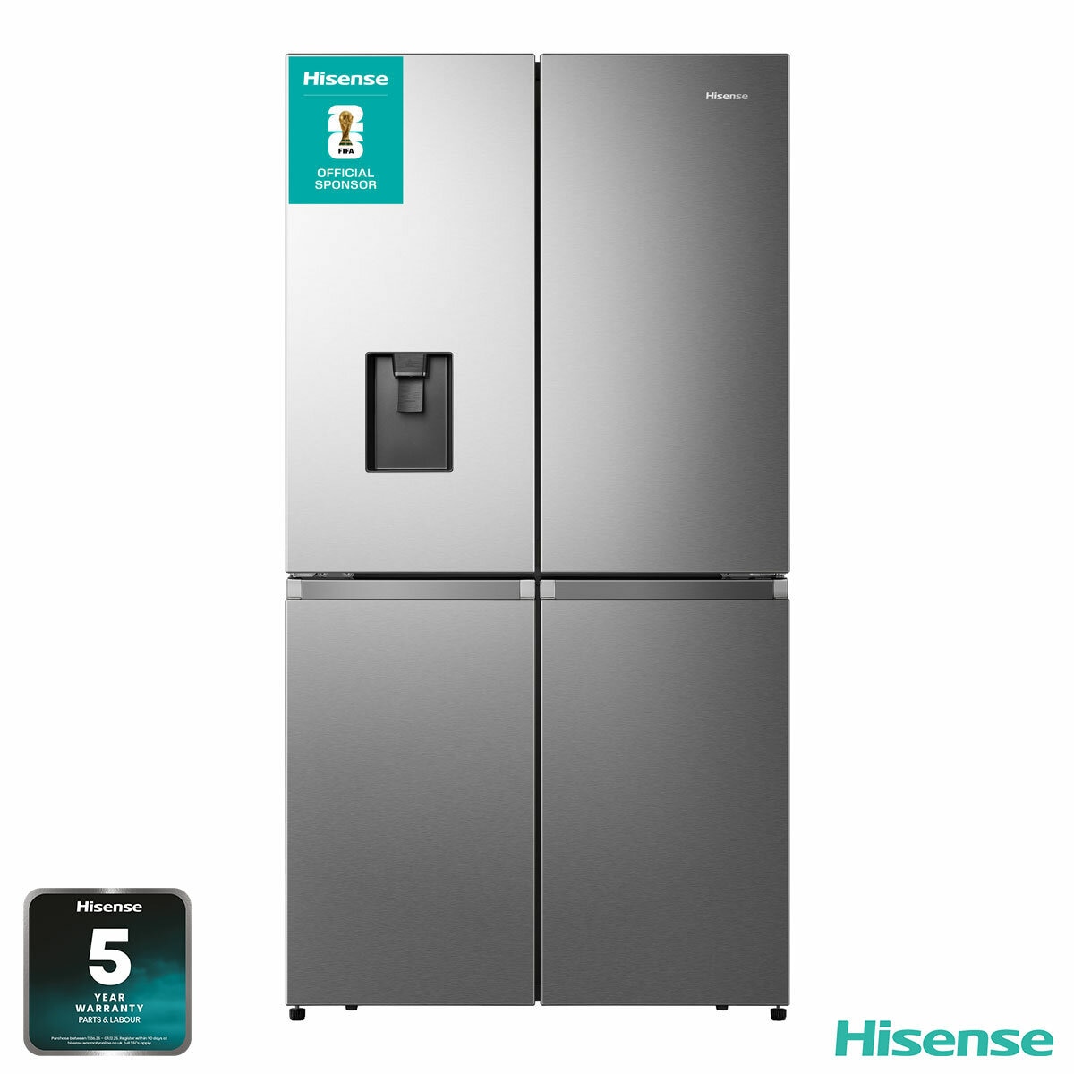Hisense RQ758N4SWSE, Pureflat Multi Door Fridge Freezer, E Rated in Silver