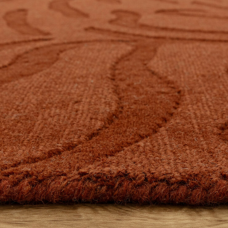 Asiaitc Tigra Rug in burnt orange colour with tiger print pattern Asiaitc Tigra Rug in burnt orange colour with tiger print pattern