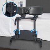 Lifestyle image showing how to attach the headrest to a mattress