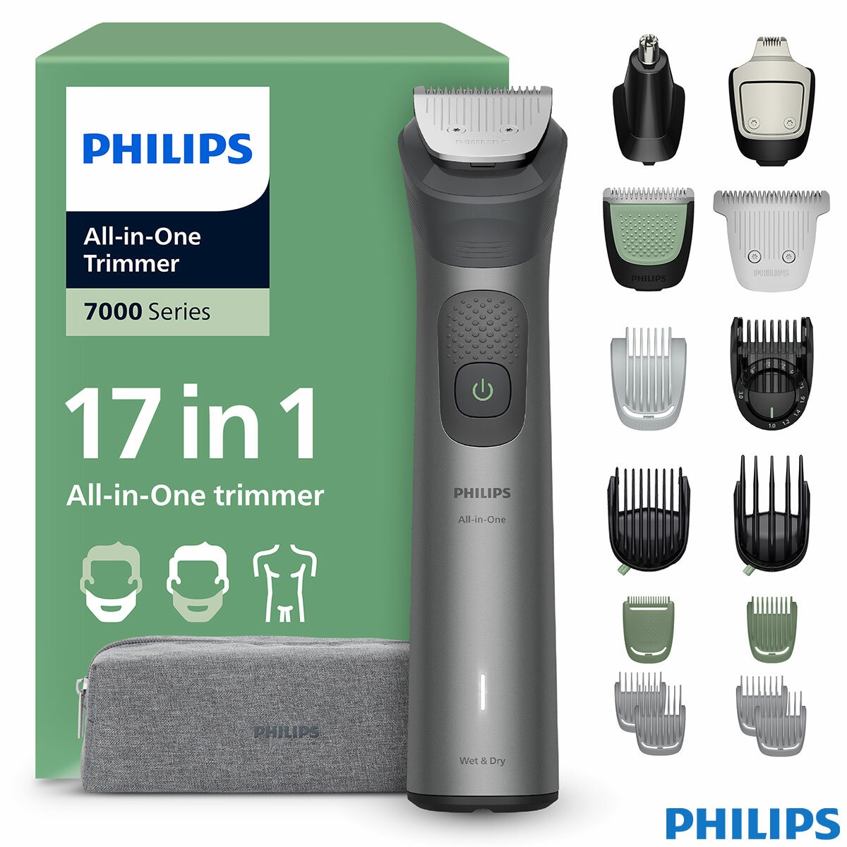 Philips Series 7000 Multi Groomer with attachments and box Philips Series 7000 Multi Groomer with attachments and box