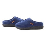 Dearfoam Memory Foam Men's Clog Slippers in Navy