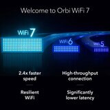 Netgear Orbi Whole Home System, Wifi 7 + 2 Satellite, Tri-Band, 6GHz, RBE773-100EUS