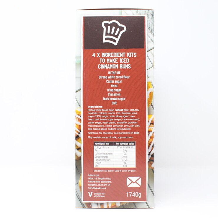 Bakedin Iced Cinnamon Bun Kit, 4 x 435g Costco UK