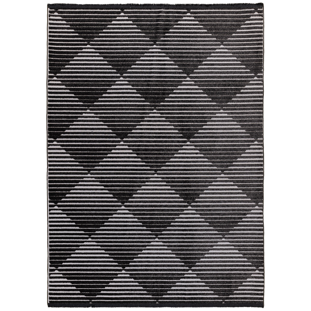 Concept Looms Jazz Black Indoor Outdoor Rug, in 2 Sizes