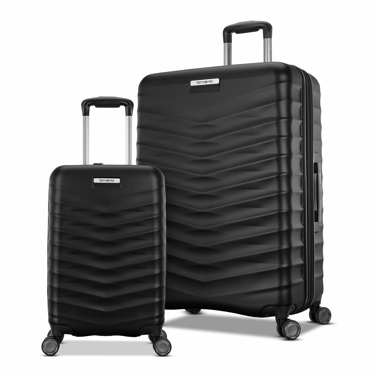 Samsonite Precision DLX 2-piece Hardside Expandable Spinner Luggage Set in Black