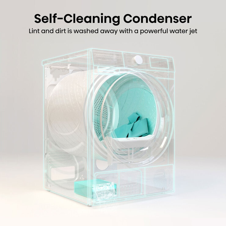 Hisense DH7S107BB, 10kg Heat Pump Tumble Dryer A+++ Rating in Black