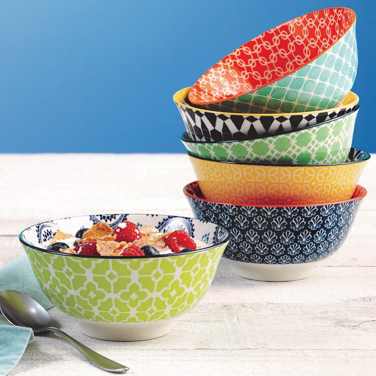 Patterned Porcelain Bowls, 6 Pack Costco UK