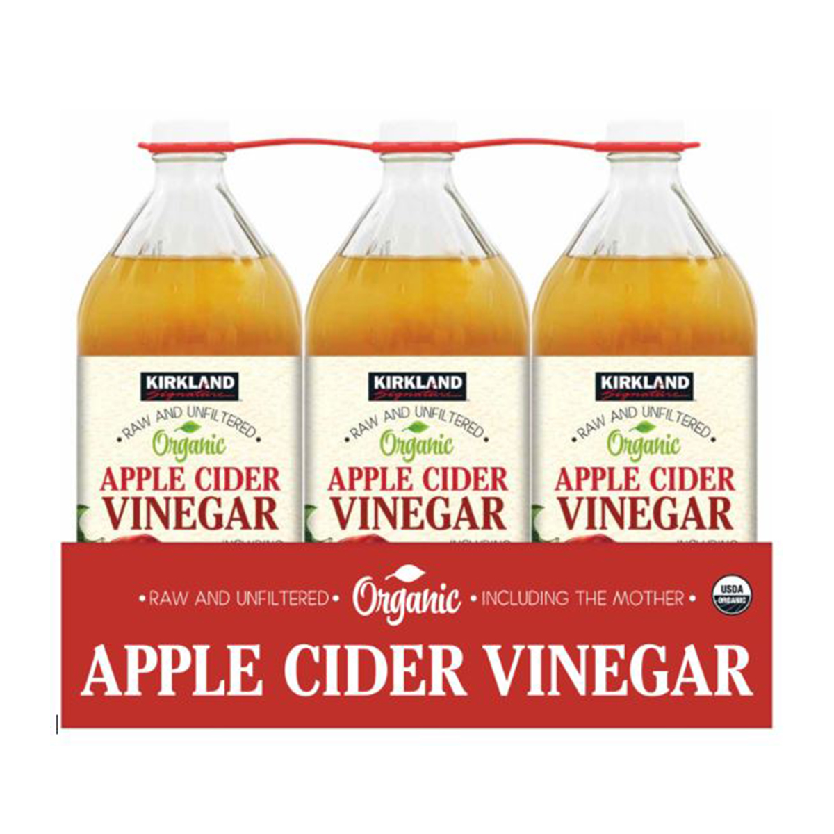 Kirkland Signature Organic Apple Cider Vinegar, 3 x 946ml