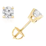 0.50ctw Round Brilliant Cut Stud Earrings, 18k Yellow Gold