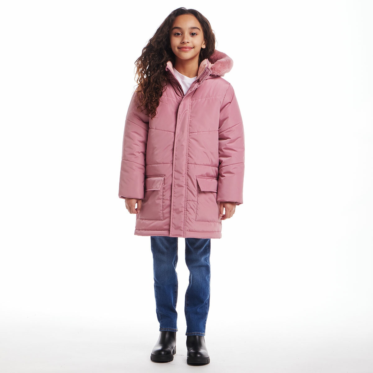 Andy & Evan Girls Back to School/Weekend Parka in Pink