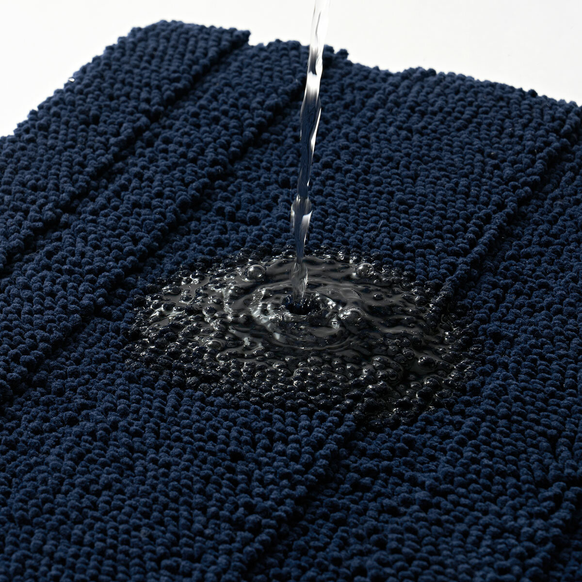 Evergrace Home Chenille Memory Foam Bath Mat in Blue, 61 x 91 cm