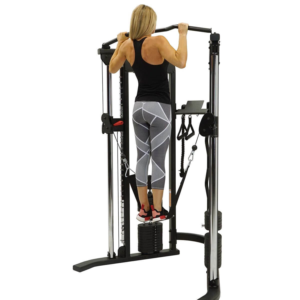 image of person using pull up bar