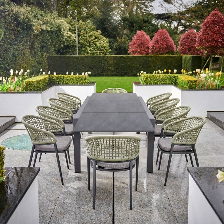 Harbour Lifestyle Anika 11 Piece Extendable Ceramic Dining Set Harbour Lifestyle Anika 11 Piece Extendable Ceramic Dining Set