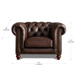 Allington Brown Leather Chesterfield Armchair