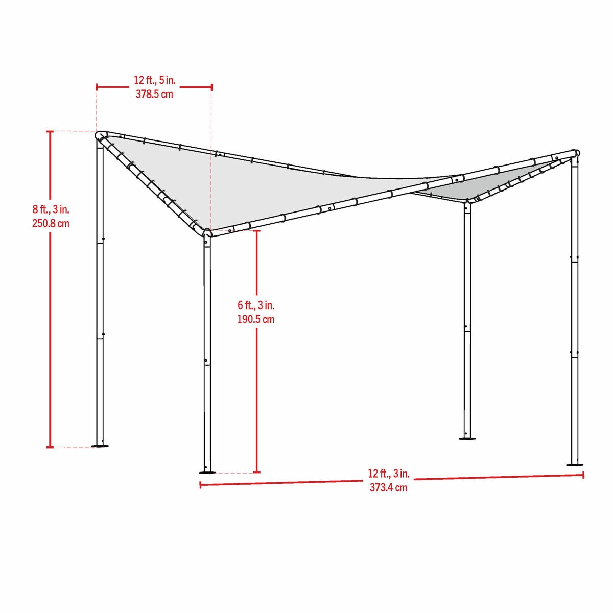 Sojag 12ft x 12ft (3.7 x 3.7m) Del Ray Shade Gazebo