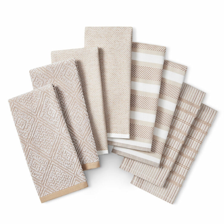 Town & Country Organic Kitchen Towels 8 Pack, in 4 Designs Town & Country Organic Kitchen Towels 8 Pack, in 4 Designs