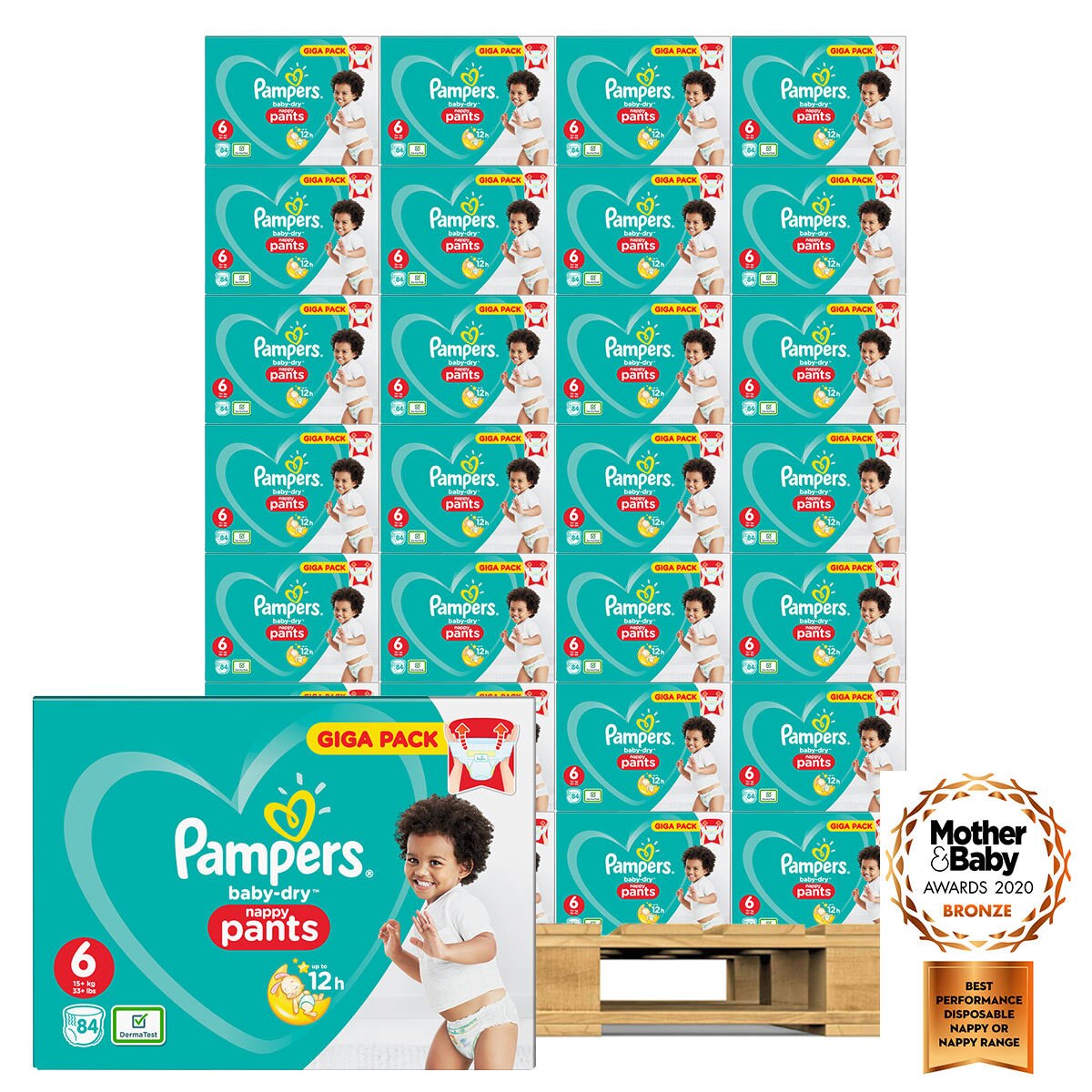 pampers baby dry nappy pants size 6