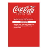 Ingredient information on red background Ingredient information on red background