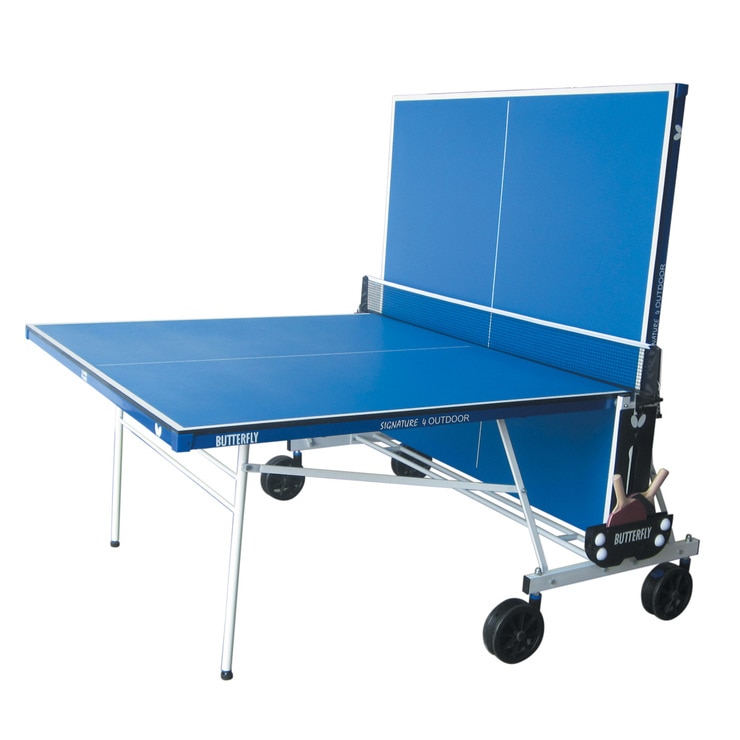 Butterfly Signature 4 Outdoor Table Tennis Table with 2 Bats, 4 Balls