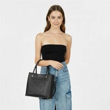 Biba Padded Leather Tote Bag in Black