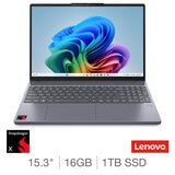 Lenovo IdeaPad Slim 3, Qualcomm Snapdragon X, 16GB 1TB SSD, 15.3 Inch Laptop, 83N3