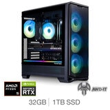 AWD-IT Phantom 5, AMD Ryzen 5, 32GB RAM, 1TB SSD, NVIDIA GeForce RTX 5080, Gaming Desktop PC