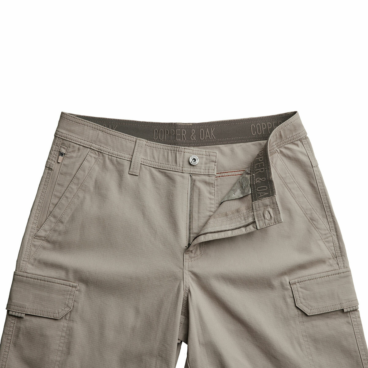 Copper & Oak Mens Cargo Shorts in Tan