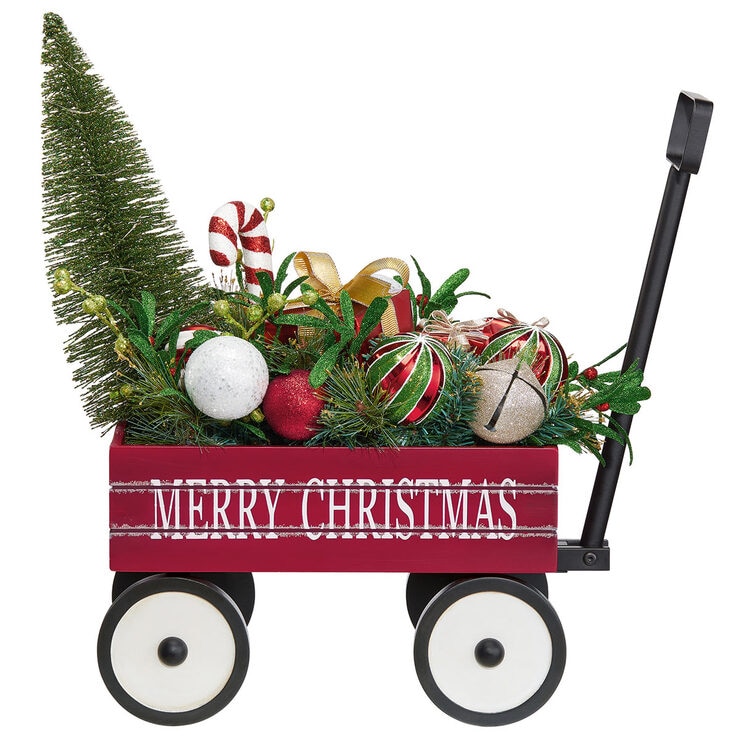 Buy Christmas Wagon with Floral Arrangement Side1 Image at Costco.co.uk Buy Christmas Wagon with Floral Arrangement Side1 Image at Costco.co.uk