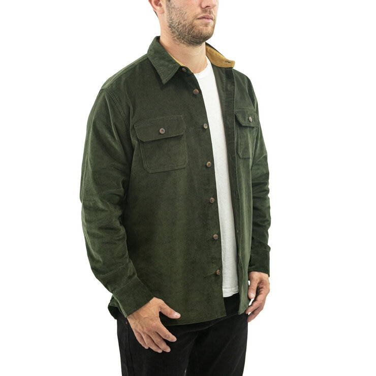 Jachs Men's Cord Shirt in Green